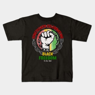 Juneteenth Celebrating Black Freedom, Black History Kids T-Shirt